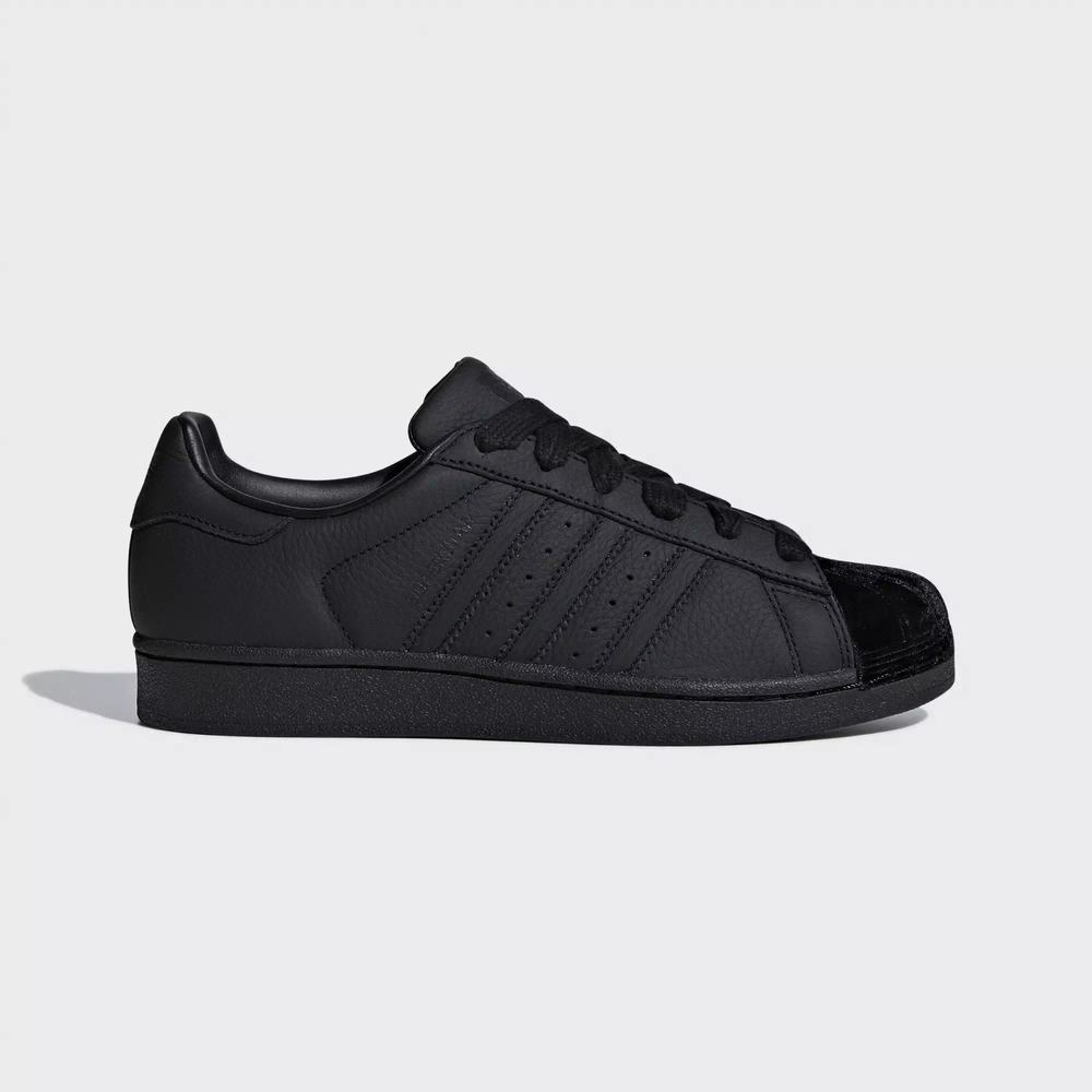 Adidas Superstar Tenis Negros Para Mujer (MX-86765)